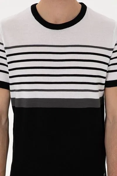 Футболка из смесового хлопка в полоску - G081SZ0TK0BRUNA Кофта муж. (VR046, 3XL)