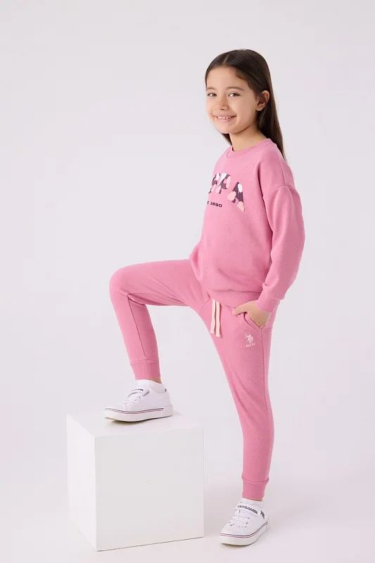 Свитшот и спортивные брюки для девочек - G084SZ0HF0US1972 Костюм дом. жен. детс. (VR041, 11X)