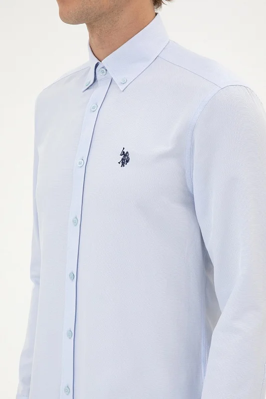 Рубашка из смесового хлопка приталенная - G081SZ0040E_METO25K Сорочка муж. (VR003, XS)