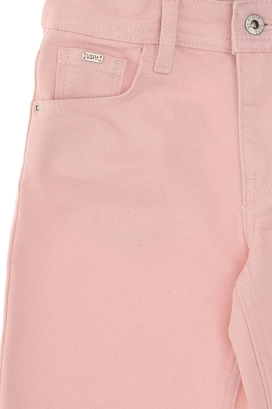 Джинсы прямые для девочек - G084SZ0800LOTUS_P_PEMBE Джинсы жен. детс. (VR078, 4_5)