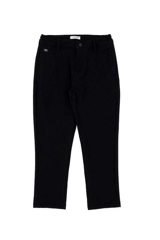 Брюки зауженные к низу из жатой ткани для мальчиков - G083SZ0780WAGOKIDS Брюки муж. детс. (VR046, 3_4)