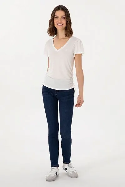 Футболка из модала с V-образным вырезом - G082SZ0110SUPRA Футболка жен. (VR071, L)