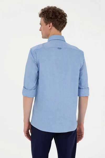 Рубашка из хлопка прямая - G081SZ0040CEDCOLORREG024Y Сорочка муж. (VR045, S)