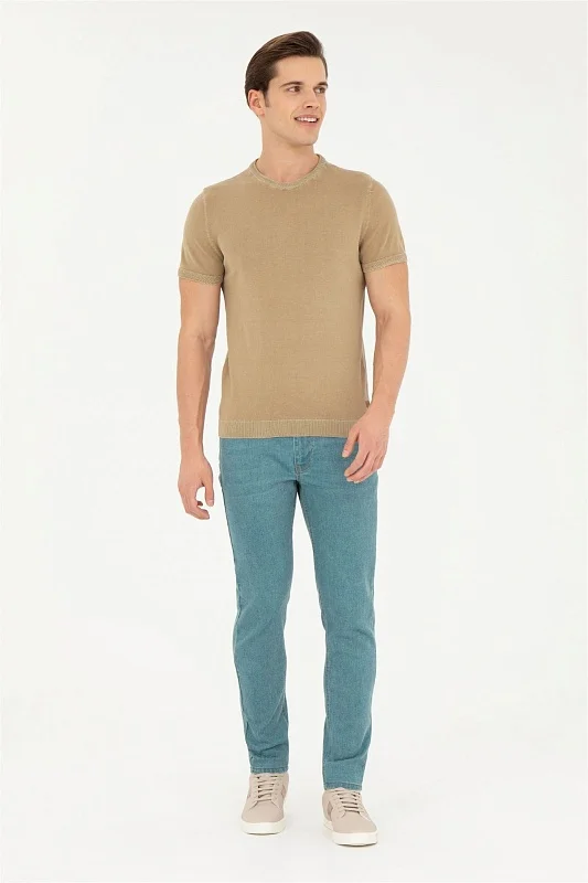 Футболка из хлопка с надписью - G081SZ0TK0PARLO Кофта муж. (VR027, XS)