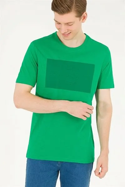 Футболка из хлопка с тисненным принтом - G081SZ0110FERAS Футболка муж. (VR054, XS)
