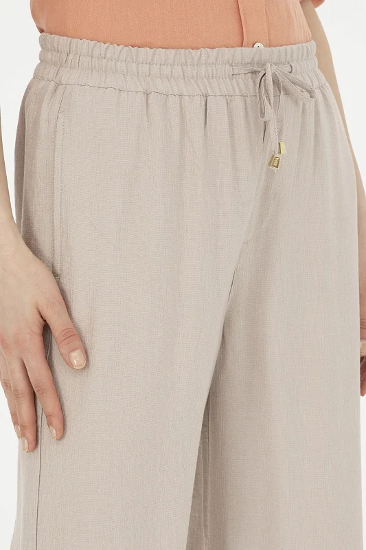 Брюки на кулиске с разрезами - G082SZ0780SAYNO Брюки жен. (VR049, 38)