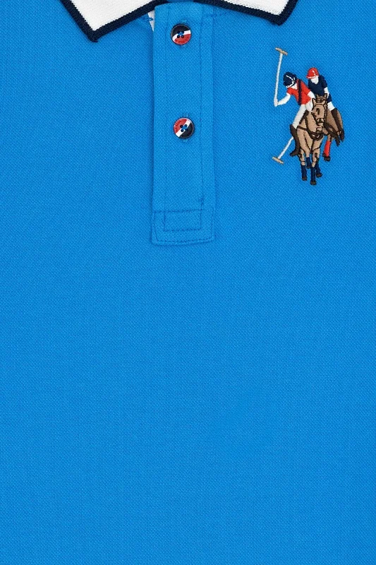 Футболка-поло из хлопка с контрастным дизайном для мальчиков - G083SZ0110SD01KIDSIY024 Футболка муж. детс. (VR045, 9_10)