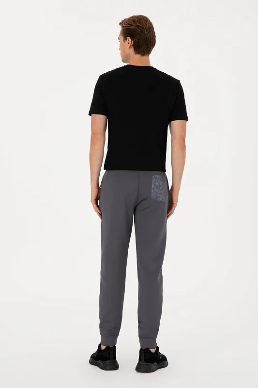 Спортивные брюки на манжетах - G081SZ0OP0S_HANKAS Брюки спорт. муж. (VR006, XS)