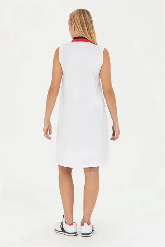Платье-поло из смесового хлопка с контрастными блоками - G082SZ0750MELENA_T Платье жен. (VR013, XS)