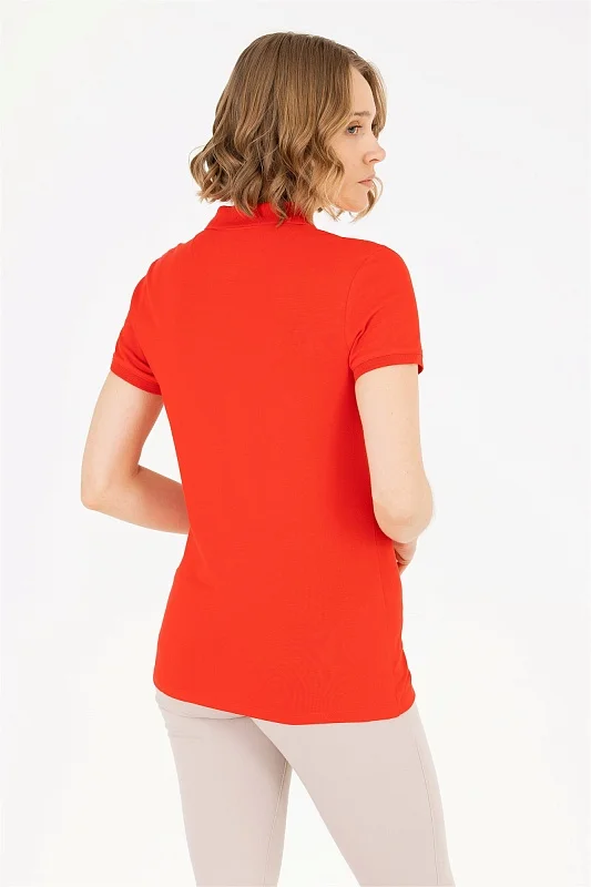 Футболка-поло из хлопка с принтом на планке - G082SZ0110TP0123 Футболка жен. (VR030, XS)
