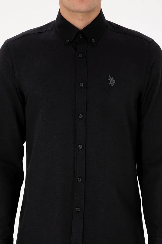 Рубашка из смесового хлопка приталенная - G081SZ0040E_METO25K Сорочка муж. (VR046, S)