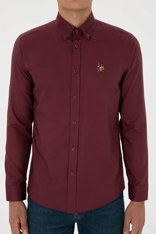 Рубашка из хлопка приталенная - G081SZ0040CEDCOLOR025K Сорочка муж. (VR177, S)