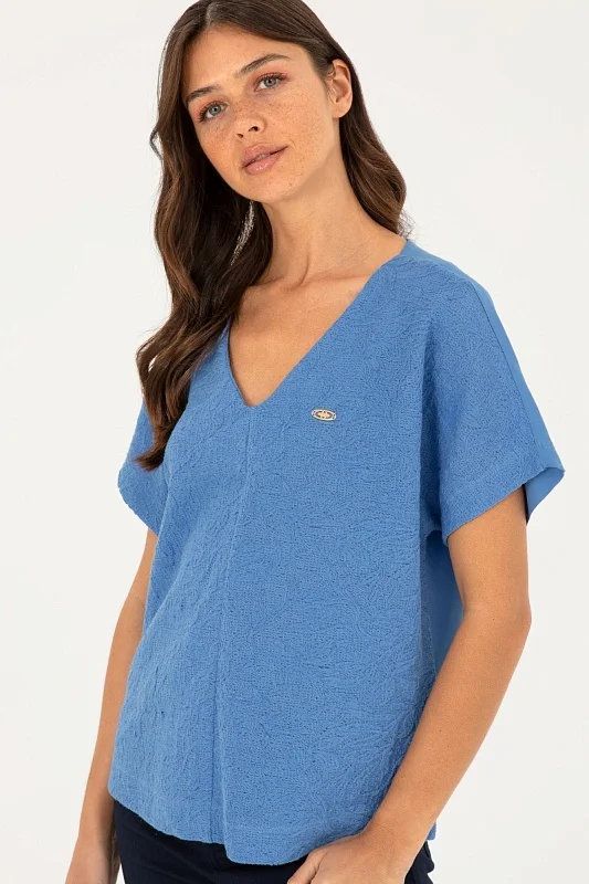 Футболка из хлопка c рельефным узором - G082SZ0110PARTEK Футболка жен. (VR032, S)