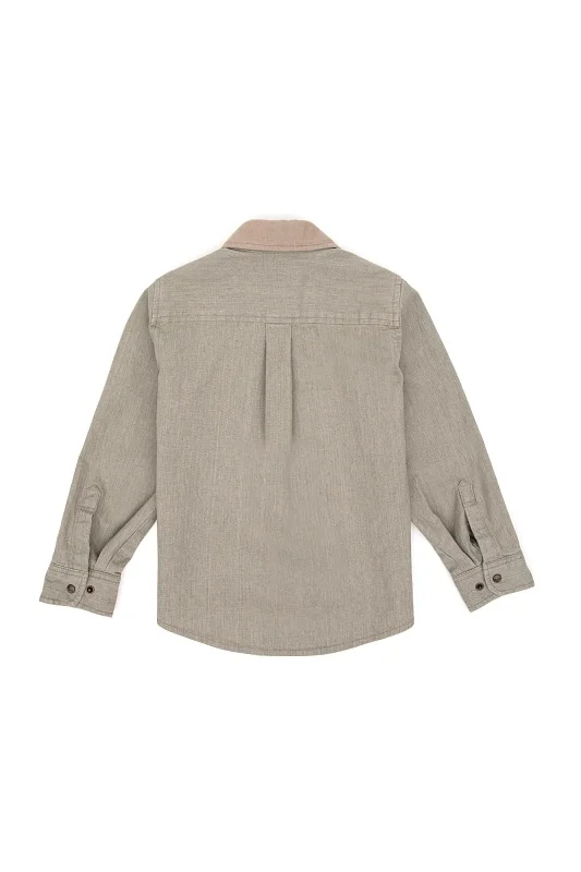 Рубашка из хлопка комбинированная для мальчиков - G083SZ0040FASNEKIDS024K Сорочка муж. детс. (VR183, 6_7)