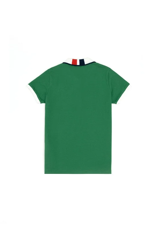 Футболка-поло из хлопка с контрастным дизайном для мальчиков - G083SZ0110SD01KIDSIY024 Футболка муж. детс. (VR054, 5_6)