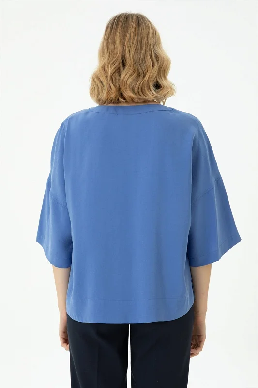 Блузка из модала c рукавом 3/4 свободная - G082SZ0040RC_FALAMUS Сорочка жен. (VR045, 32)