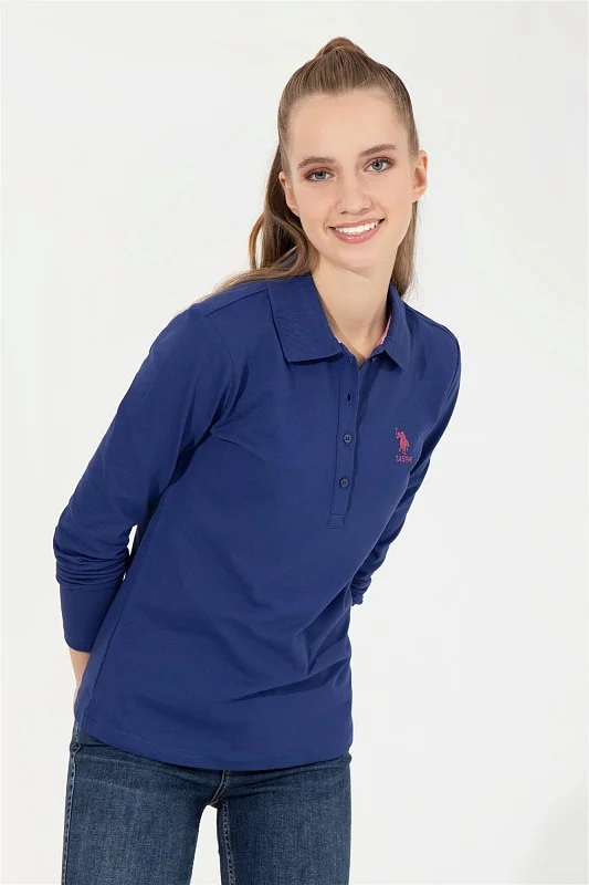 Поло с длинным рукавом из хлопка - G082SZ0820TPG-SK022 Толстовка жен. (VR212, S)