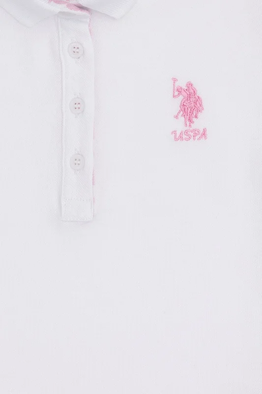 Футболка-поло из хлопка c принтом на планке для девочек - G084SZ0110TP01-IY024 Футболка жен. детс. (VR013, 3_4)