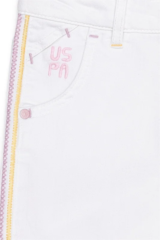 Шорты с вышивкой по бокам для девочек - G084SZ0310PAYTONKIDS22Y Бермуды жен. детс. (VR013, 13_14)