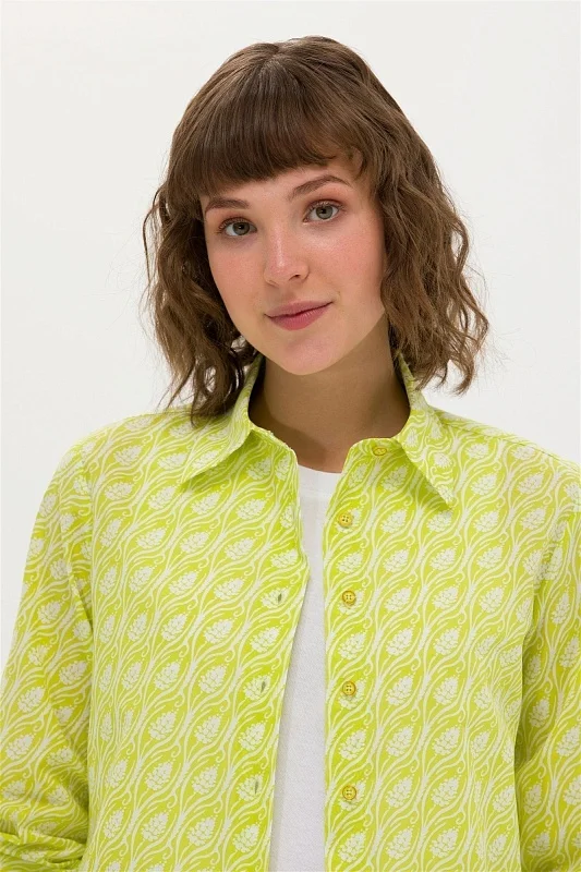 Рубашка из хлопка с принтом прямая - G082SZ0040CRISTATA Сорочка жен. (VR168, 38)