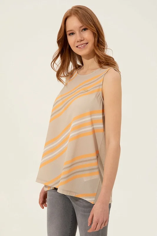 Топ удлиненный в полоску - G082SZ0110FOPTI Футболка жен. (VR049, XS)