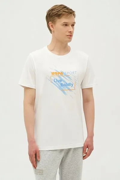 Футболка из хлопка с надписью - G081SZ0110PALI Футболка муж. (VR013, XL)