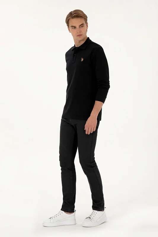 Поло с длинным рукавом из хлопка - G081SZ0820E_GTPSK025 Толстовка муж. (VR046, M)