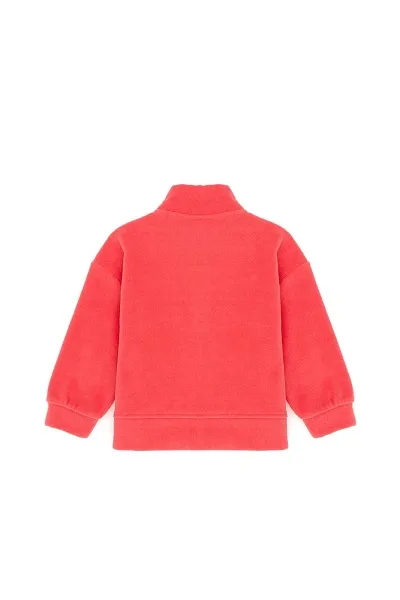 Толстовка флисовая с молнией на воротнике для девочек - G084SZ0820MOIS-E Толстовка жен. детс. (VR041, 3_4)