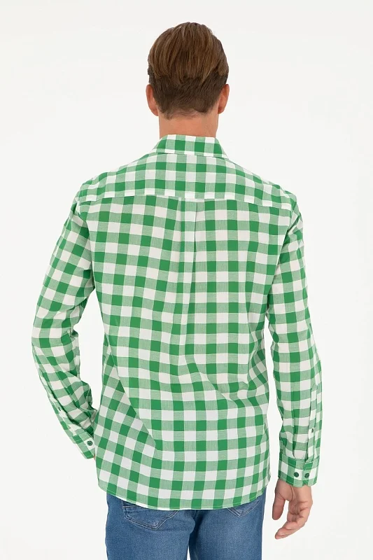 Рубашка из хлопка в клетку прямая - G081GL0040SOLDI Сорочка муж. (VR054, XL)