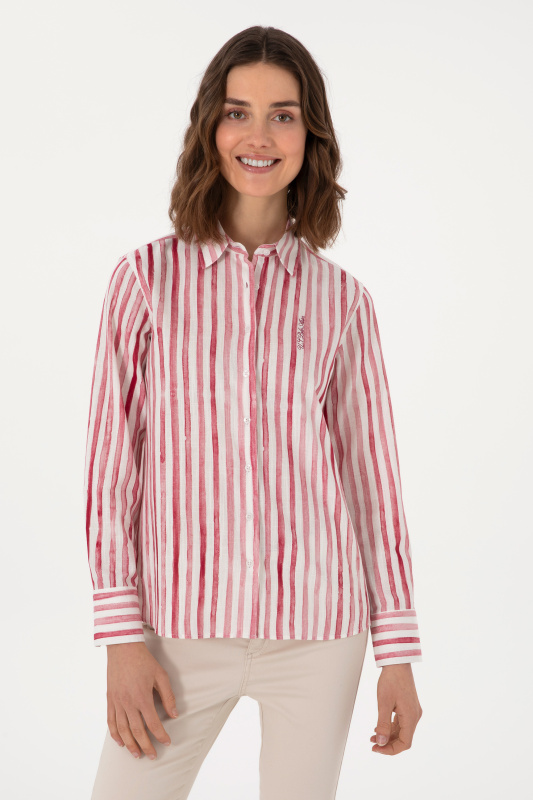Рубашка из хлопка в полоску прямая - G082SZ0040DUCCI Сорочка жен. (VR223, 40)