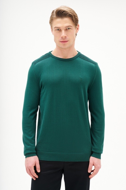 Джемпер из хлопка с рельефными деталями на плечах - G081SZ0TK0ART_TD01_BSK25 Кофта муж. (VR079, XS)