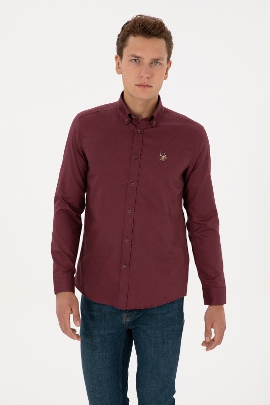 Рубашка из хлопка приталенная - G081SZ0040CEDCOLOR025K Сорочка муж. (VR177, S)