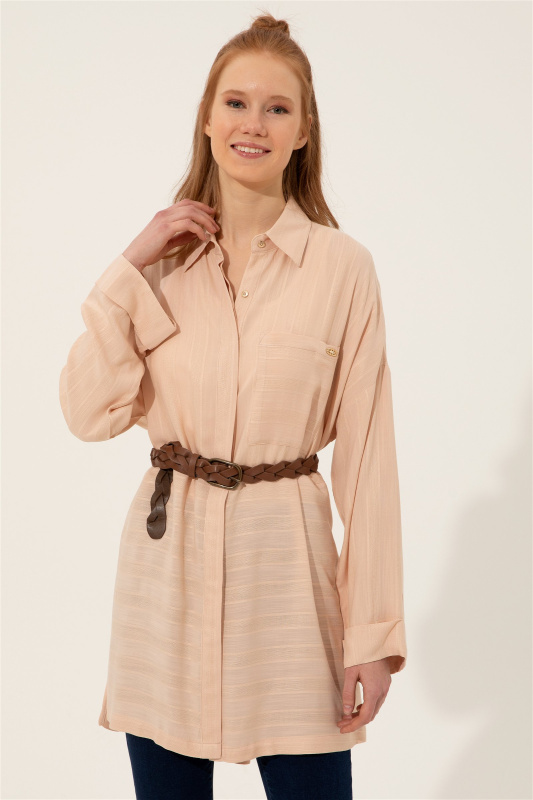 Рубашка из вискозы удлиненная - G082SZ0040FOTTO-T Сорочка жен. (VR049, 42)