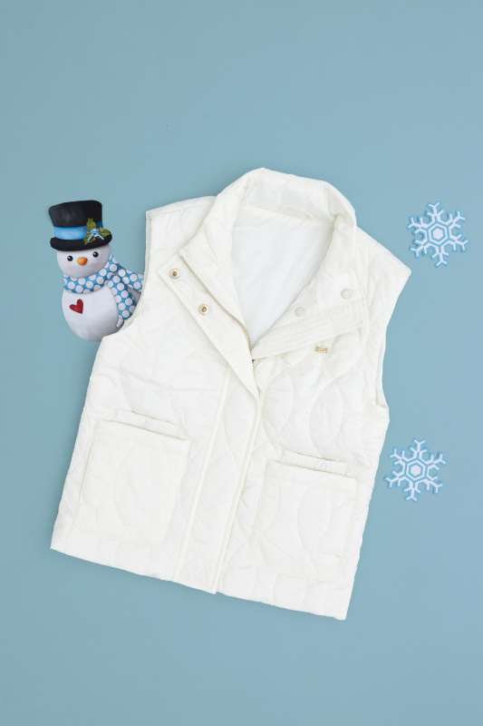 Жилет стеганый без капюшона для девочек - G084SZ0100ANDYKIDS Жилет жен. детс. (VR071, 5_6)