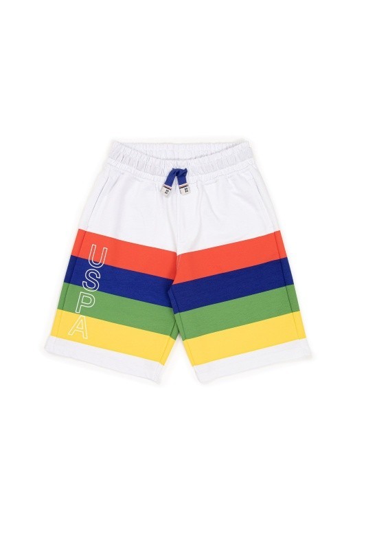 Шорты спортивные из хлопка в полоску - G083SZ0OS0RADVI Брюки спорт. муж. детс. (VR013, 7_8)