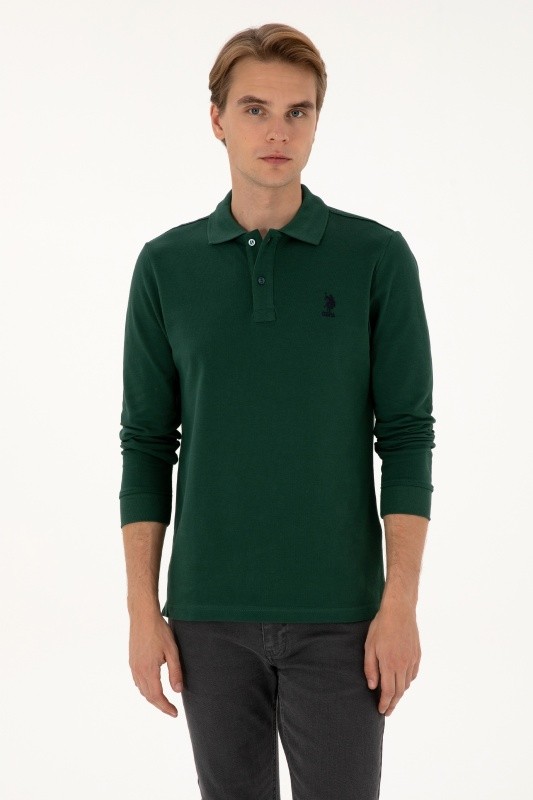 Поло с длинным рукавом из хлопка - G081SZ0820TP01SK025 Толстовка муж. (VR079, XS)