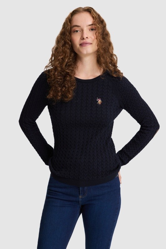 Джемпер из хлопка с узором косы - G082SZ0TK0MERY26K Кофта жен. (VR033, XS)
