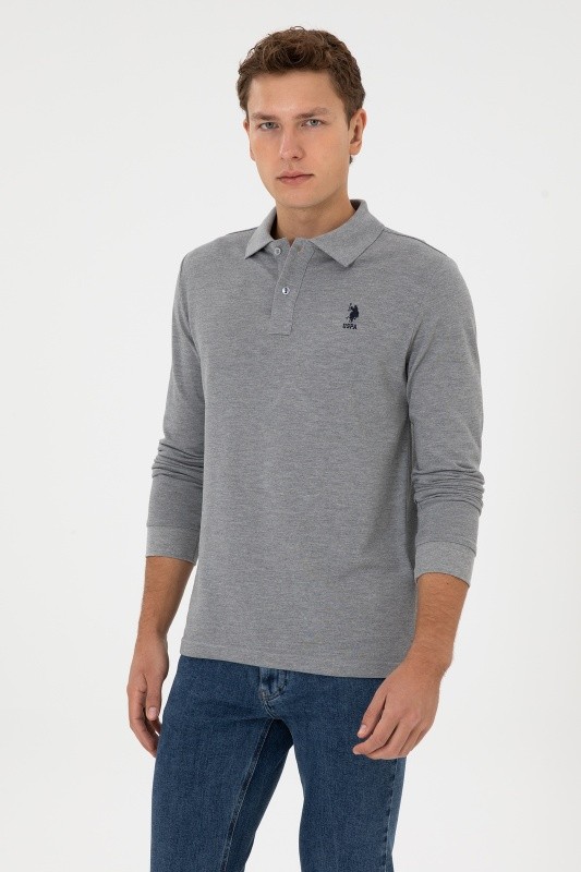 Поло с длинным рукавом из хлопка - G081SZ0820TP01SK025 Толстовка муж. (VR086, 2XL)