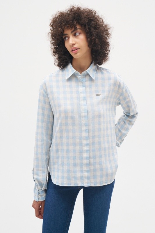 Рубашка из хлопка с добавлением льна прямая - G082SZ0040ALEXISTA Сорочка жен. (VR003, 40)