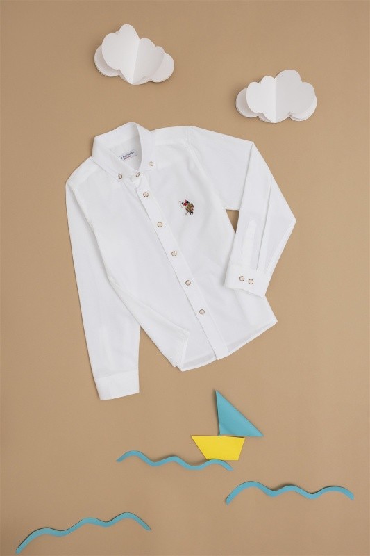 Рубашка из хлопка прямая для мальчиков - G083SZ0040CEDCOLORKIDS024Y Сорочка муж. детс. (VR013, 3_4)