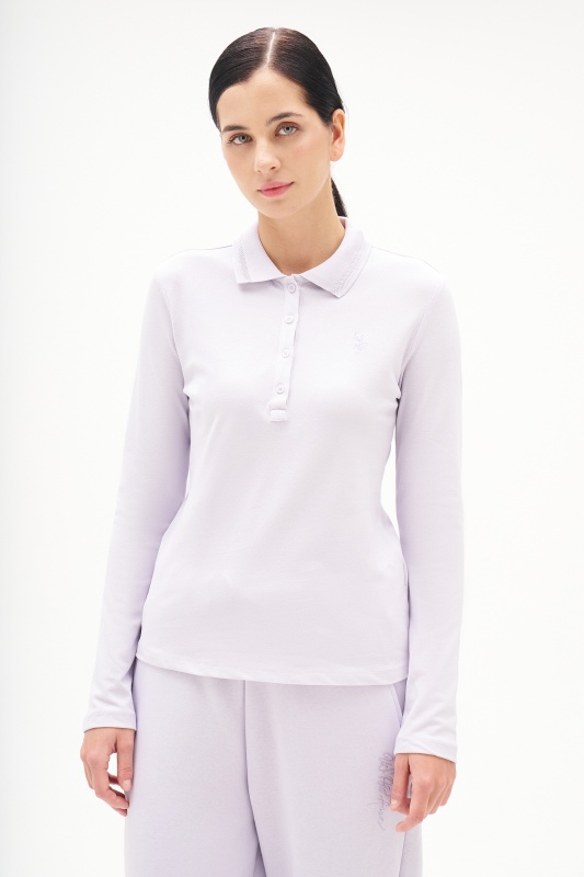 Поло с длинным рукавом из хлопка - G082SZ0820ART_TPG_SK025 Толстовка жен. (VR245, XS)