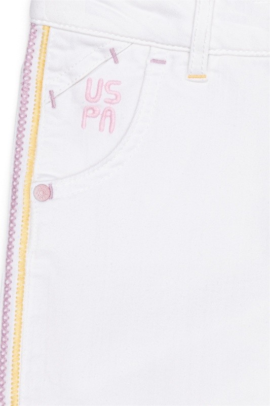 Шорты из хлопка с контрастной вышивкой для девочек - G084SZ0310PAYTONKIDS22Y Бермуды жен. детс. (VR013, 13_14)