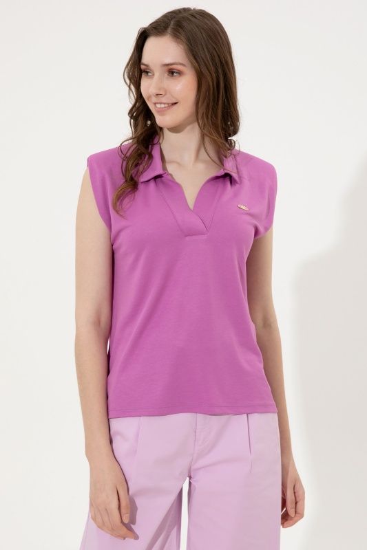 Футболка из модала с подплечниками - G082SZ0110FAT Футболка жен. (VR037, XS)