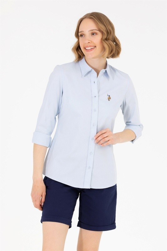 Рубашка из хлопка приталенная - G082SZ0040CRISCOLOR023Y Сорочка жен. (VR003, 32)