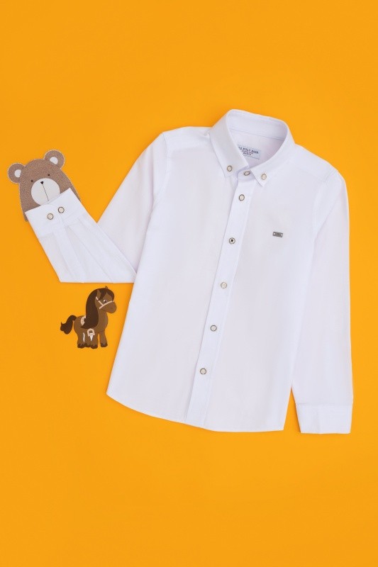 Рубашка из хлопка прямая для мальчиков - G083SZ0040CEDCOLORKIDS25Y_P Сорочка муж. детс. (VR013, 3_4)