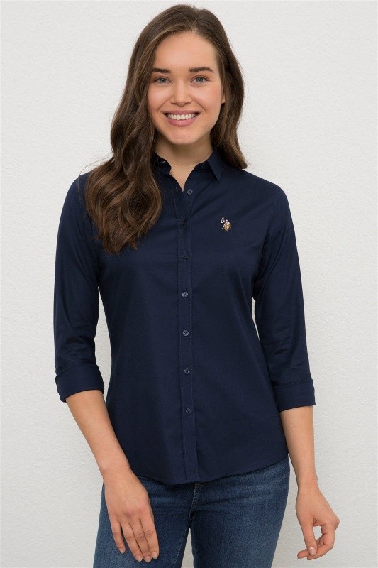 Рубашка из хлопка приталенная - G082SZ0040CRISCOLOR020K Сорочка жен. (VR033, 34)