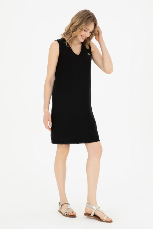 Платье мини из лиоцелла с добавлением льна - G082SZ0320FADE Платье жен. (VR046, 36)