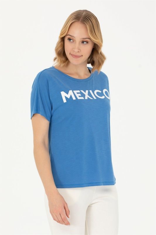 Футболка из модала с принтом - G082SZ0110MEXI-S Футболка жен. (VR045, XL)