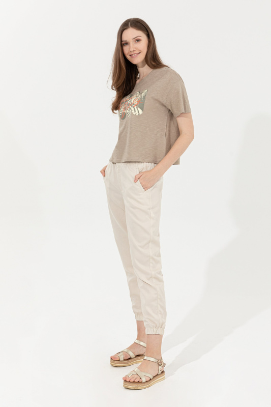 Джоггеры из лиоцелла с добавлением льна - G082SZ0780SUNY Брюки жен. (VR071, 34)