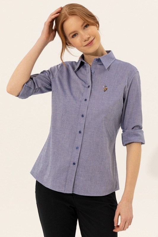 Рубашка из хлопка приталенная - G082SZ0040CRISCOLOR22Y Сорочка жен. (VR212, 32)